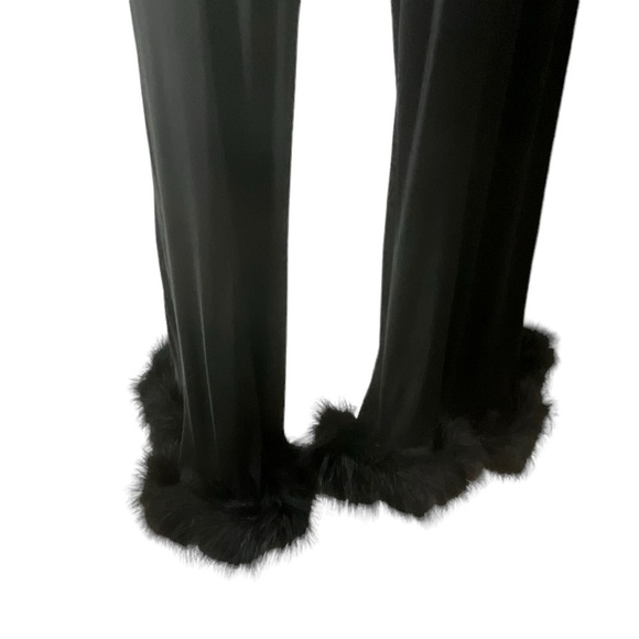 Sleeper Boudoir Feather Trim Flare Trousers NWT - Picture 14 of 15